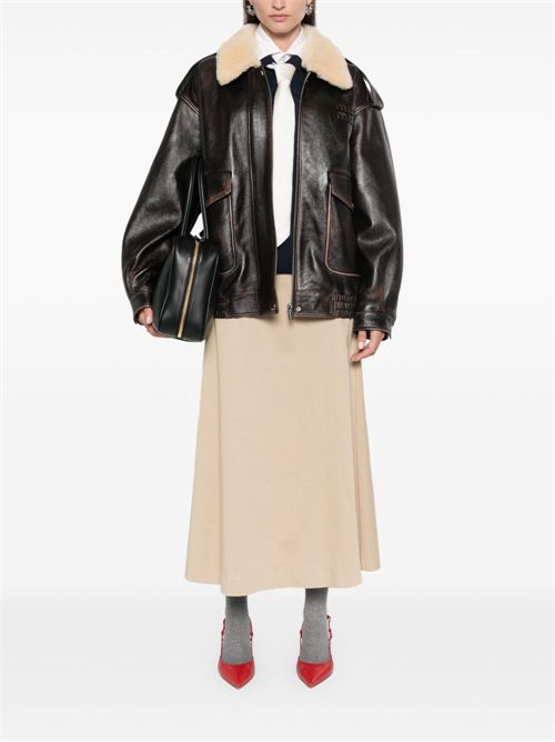 Bomber Jacket with Removable Collar MIU MIU | MPV9011134F0201